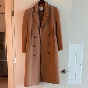 C/MEO Collective Camel Double-Breasted Trench Coat